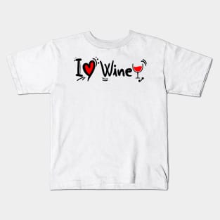 Wine Is My Valentine Kids T-Shirt